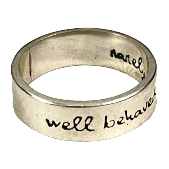 Sterling Silver "Well-Behaved Women Rarely Make History" Ring - Picture 1 of 7